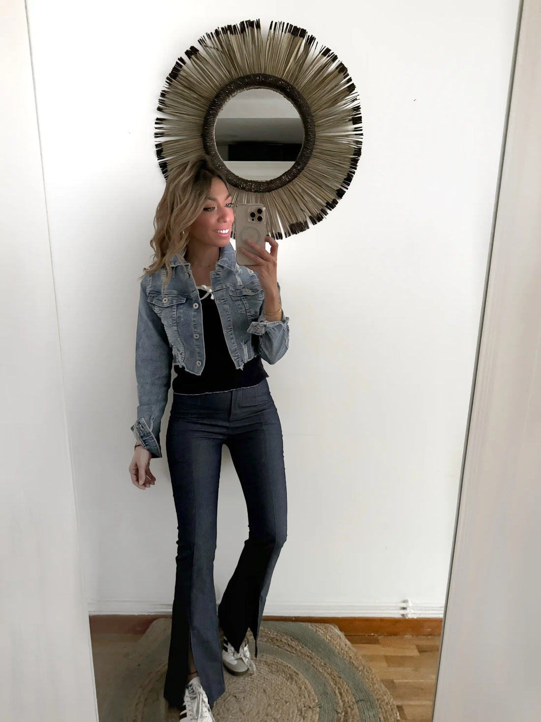 Cazadora Torera Denim Rotos elastano
