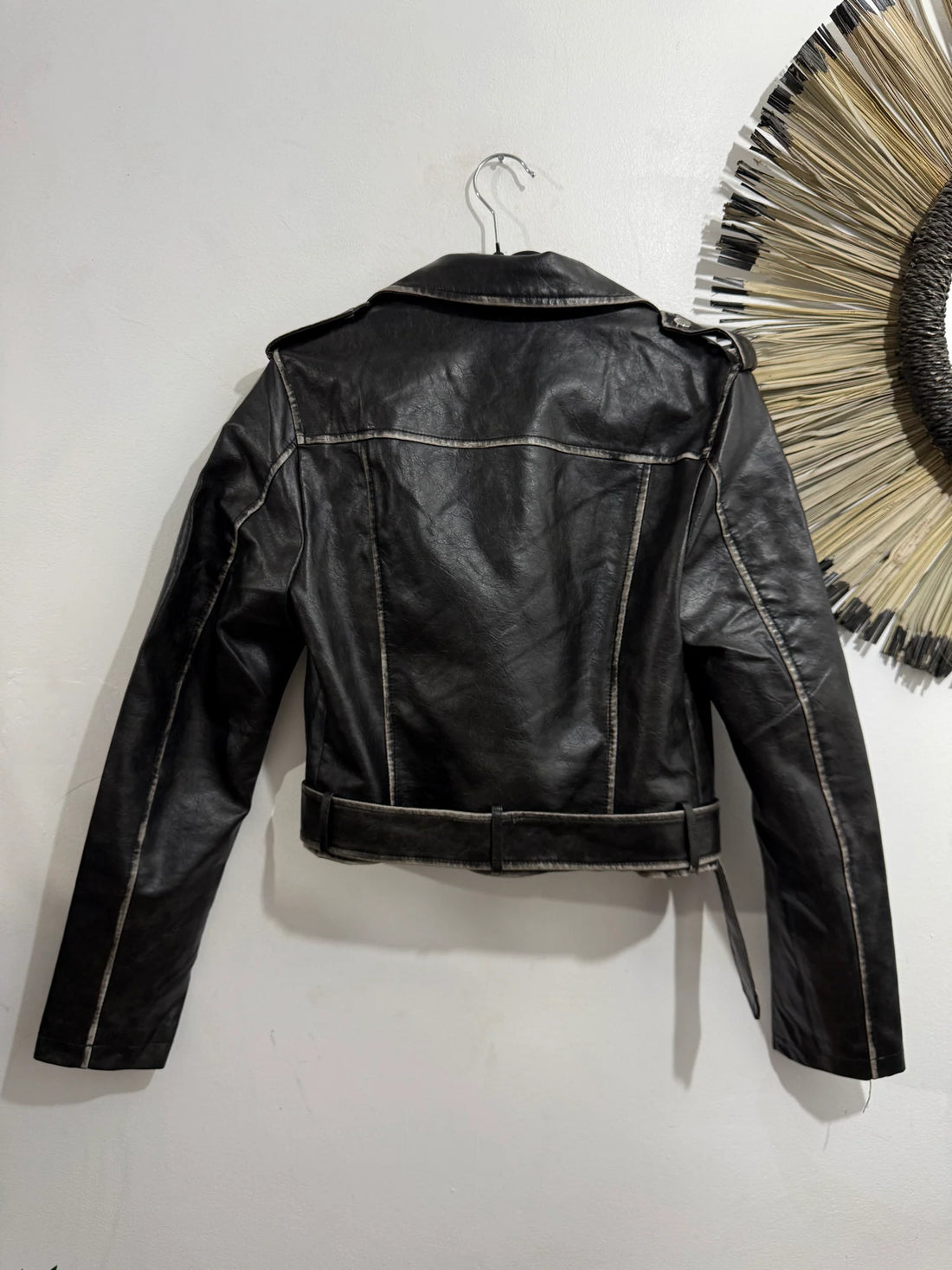 Biker Slim Negro Lavado