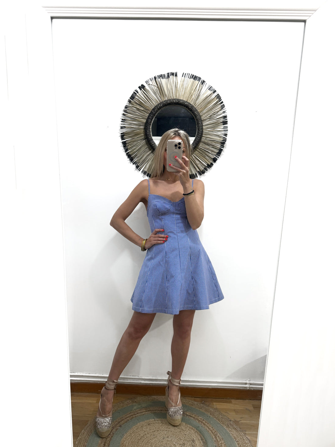 Vestido Cuadro Navy