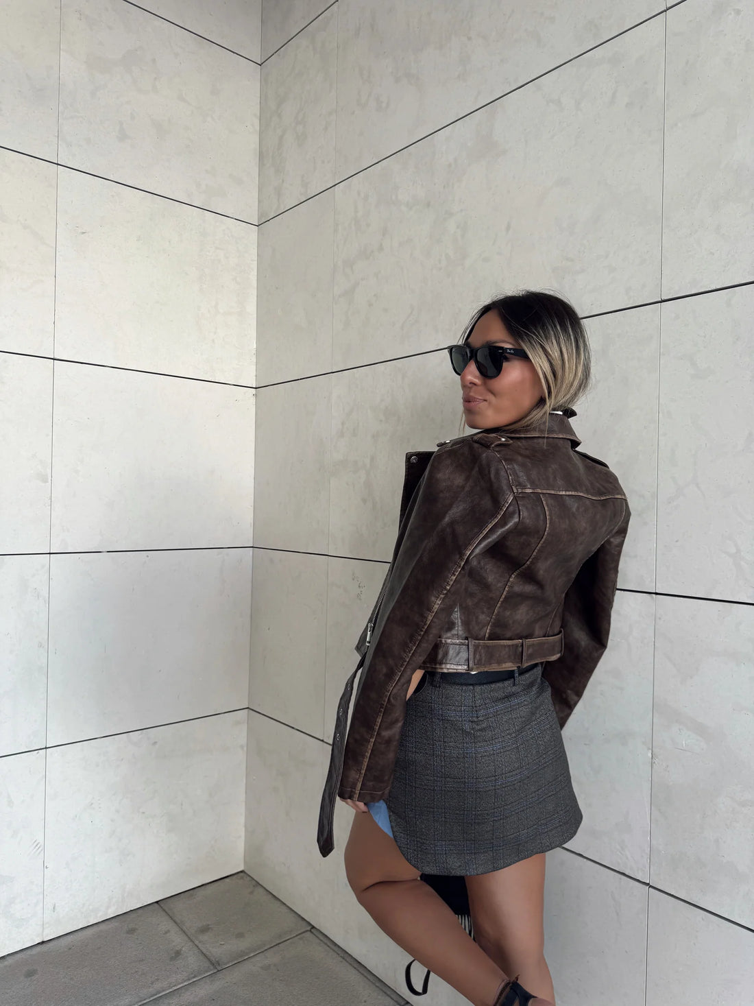 Biker Brown Slim Lavado