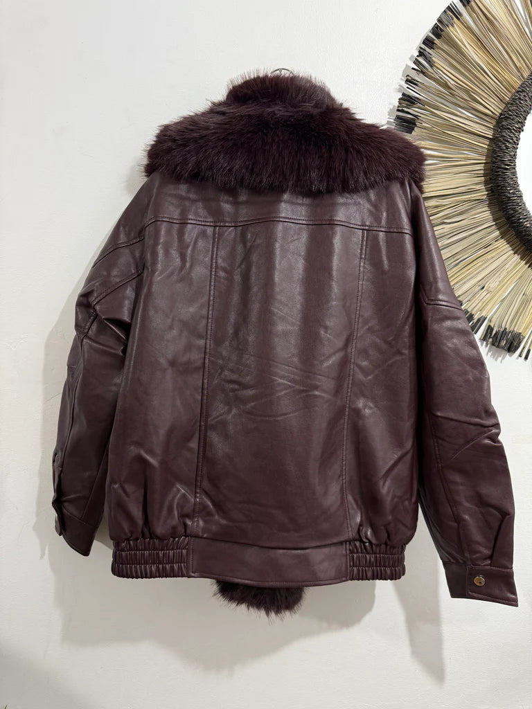 Bomber Over Burgundy